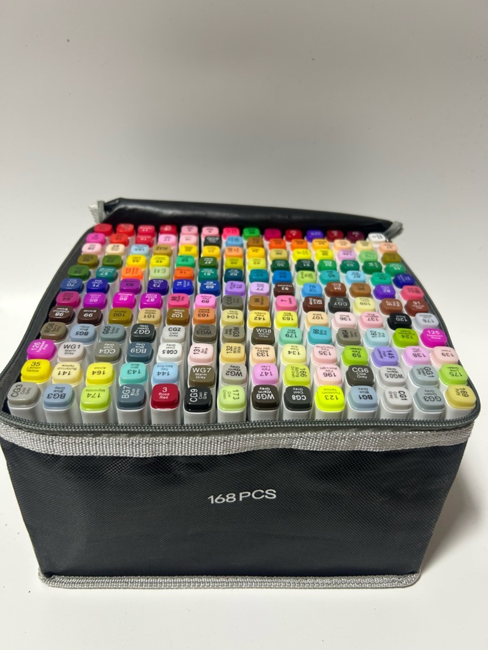 168-Piece Dual Tip professional Marker Set - Multicolor